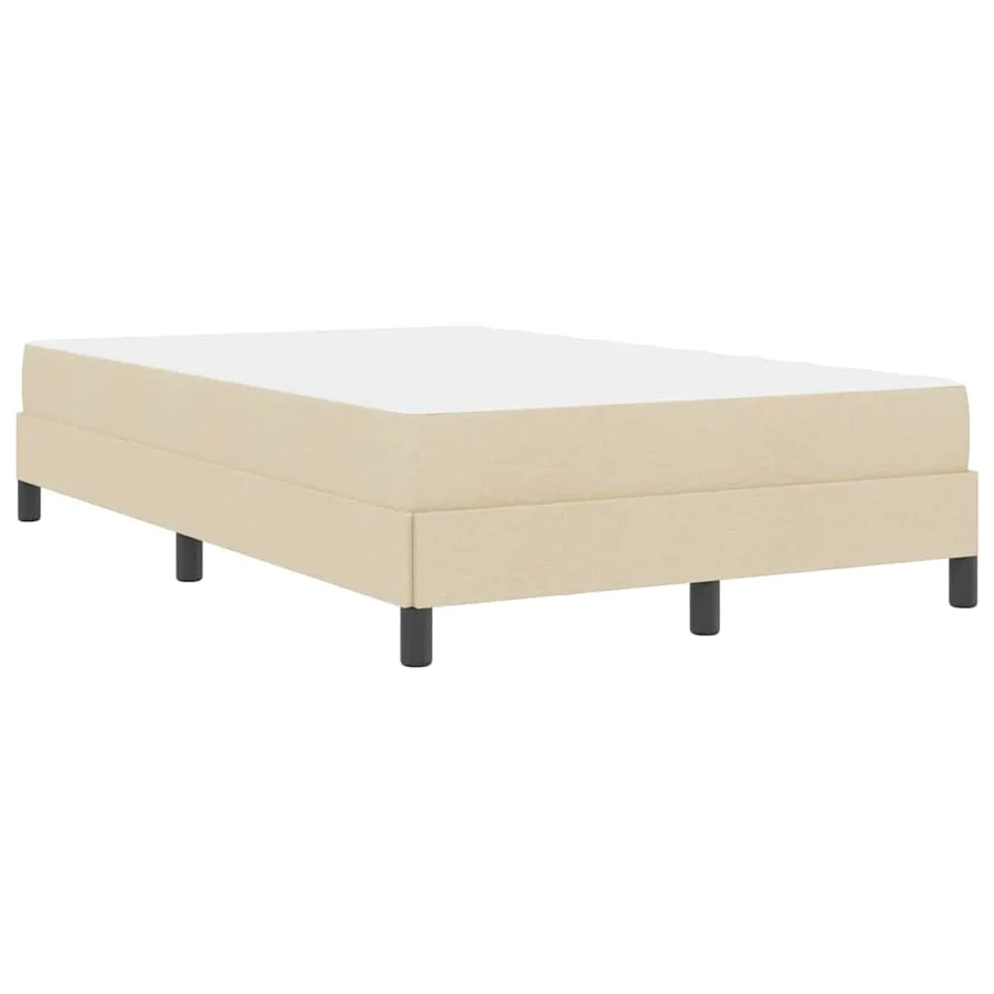Lit à ressorts avec matelas Crème 120 x 200 cm tissu - 9