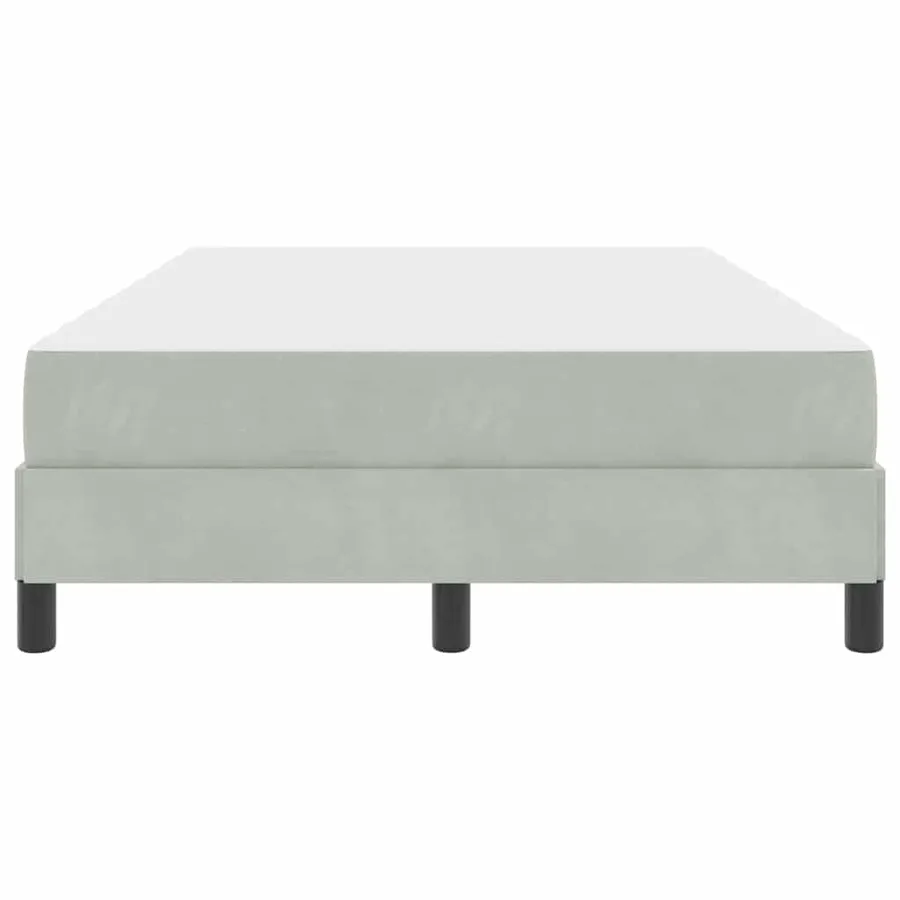 Lit à ressorts avec matelas Gris clair 120 x 210 cm tissu - 5