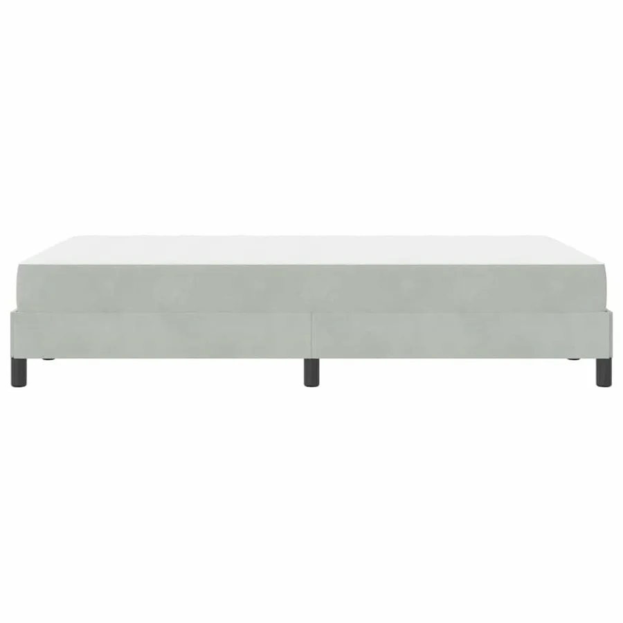 Lit à ressorts avec matelas Gris clair 120 x 210 cm tissu - 6