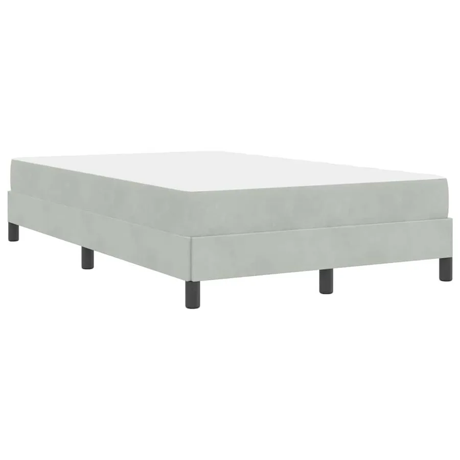 Lit à ressorts avec matelas Gris clair 120 x 210 cm tissu - 7