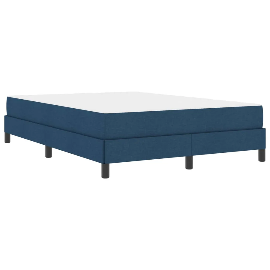 Lit à ressorts avec matelas Bleu 140 x 190 cm tissu - 4