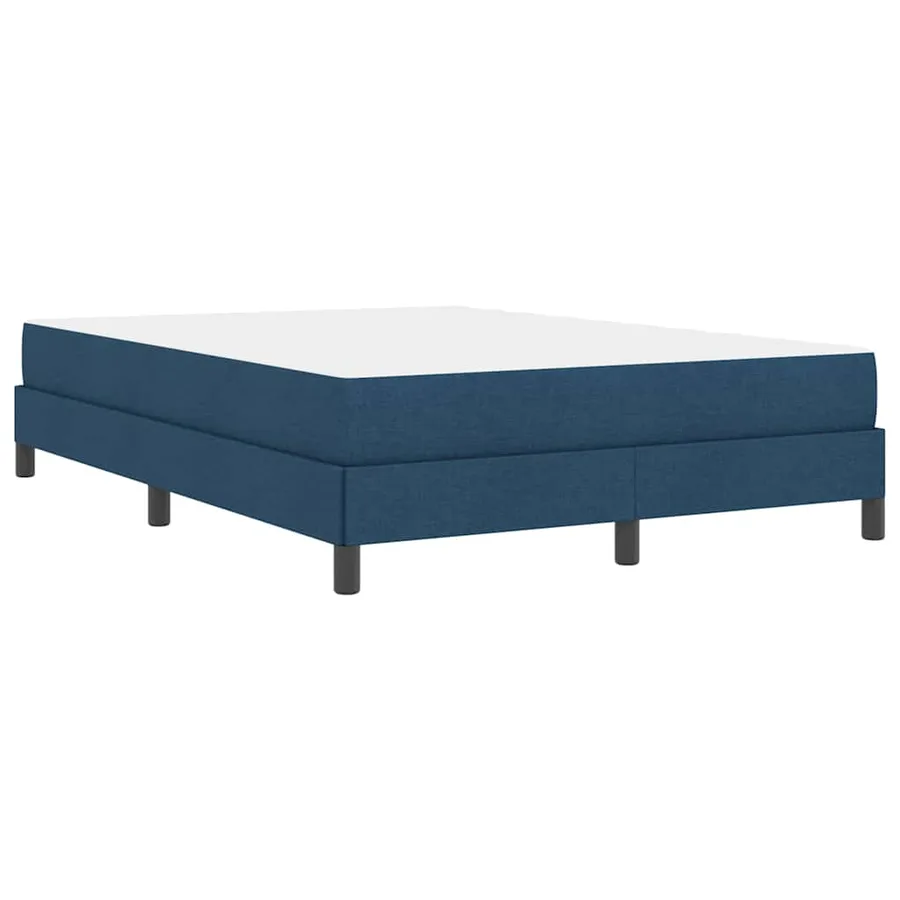 Lit à ressorts avec matelas Bleu 140 x 190 cm tissu - 9