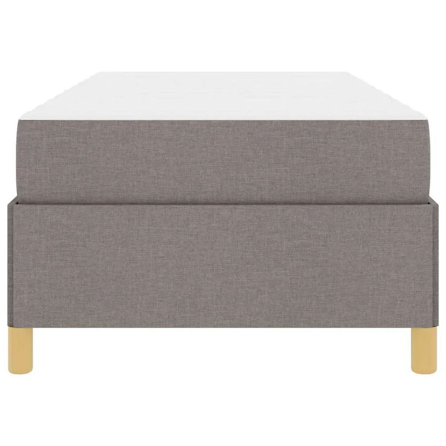 Cadre de lit avec matelas Taupe 100 x 200 cm tissu - 7