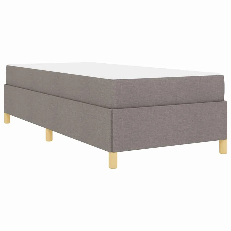 Cadre de lit avec matelas Taupe 100 x 200 cm tissu - 9