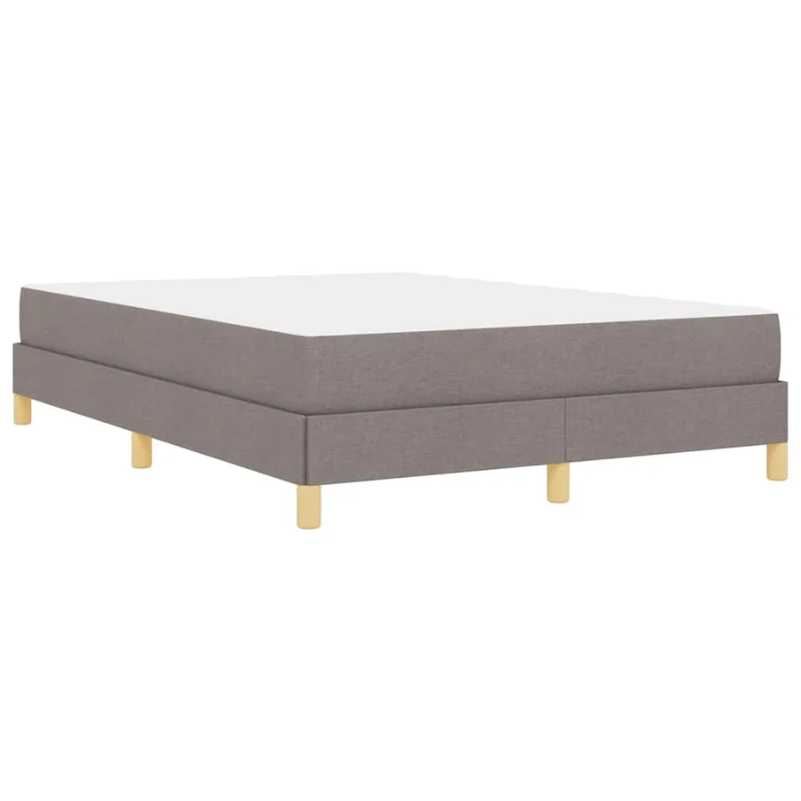 Lit à ressorts avec matelas Taupe 140 x 200 cm tissu - 9