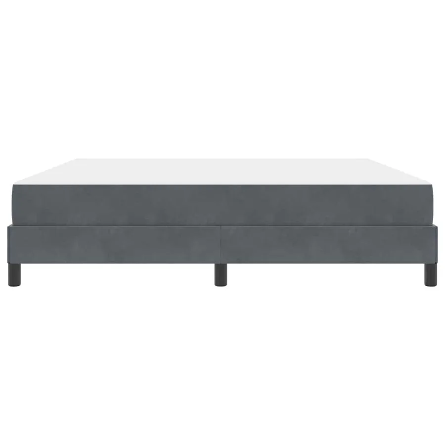 Lit à ressorts avec matelas Gris foncé 180 x 220 cm tissu - 5