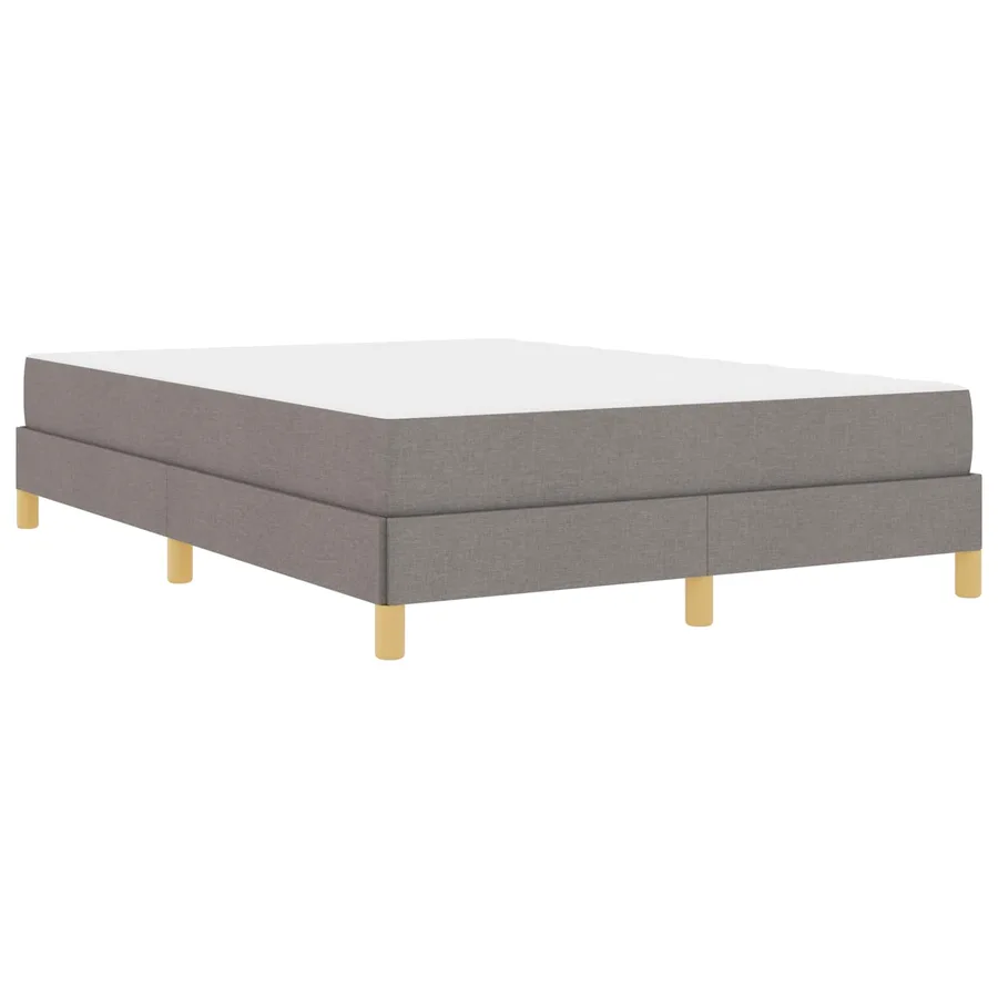 Lit à ressorts avec matelas Taupe 160 x 200 cm tissu - 4