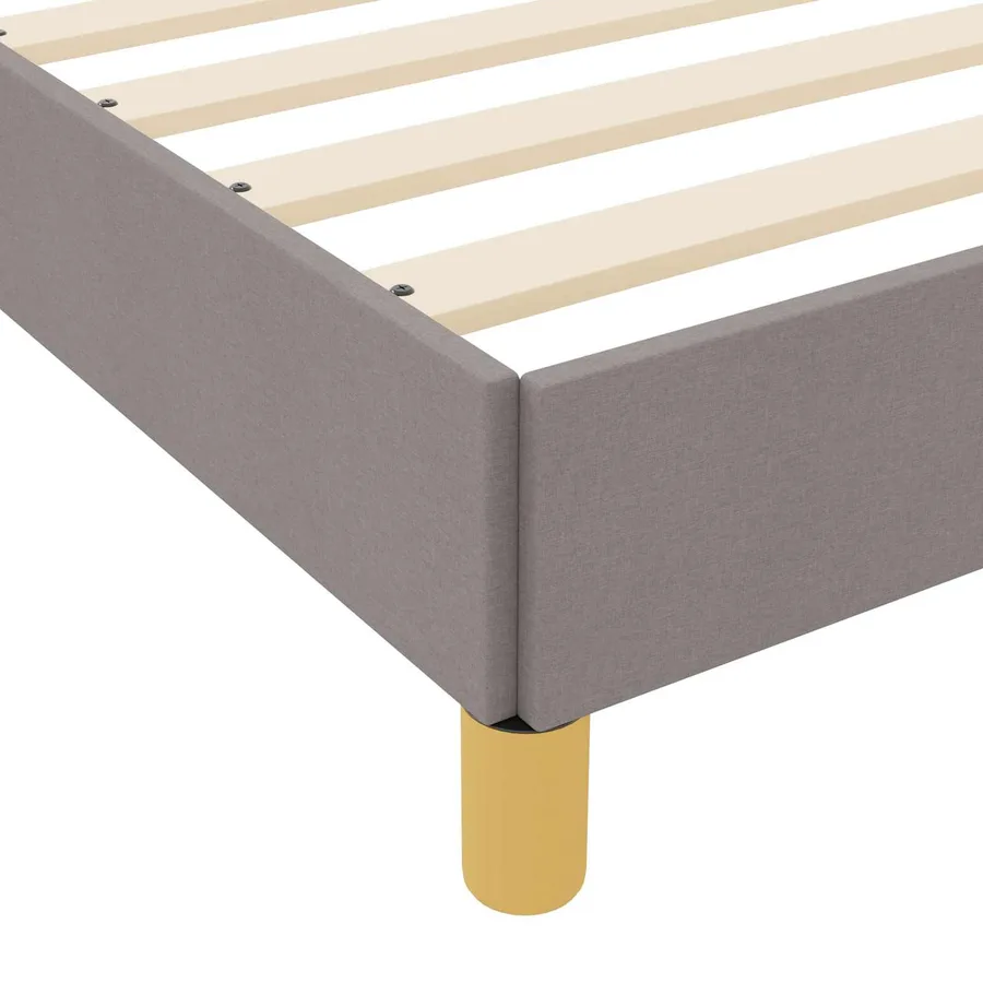 Lit à ressorts avec matelas Taupe 120 x 200 cm tissu - 10