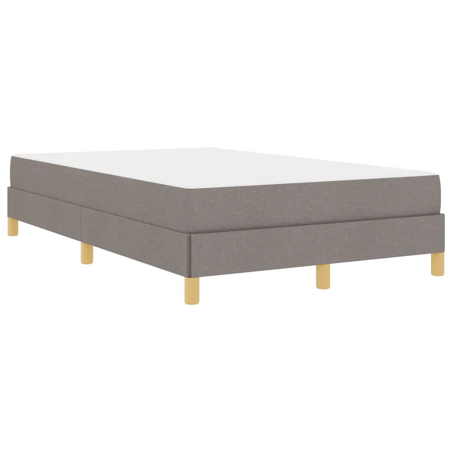 Lit à ressorts avec matelas Taupe 120 x 200 cm tissu - 2