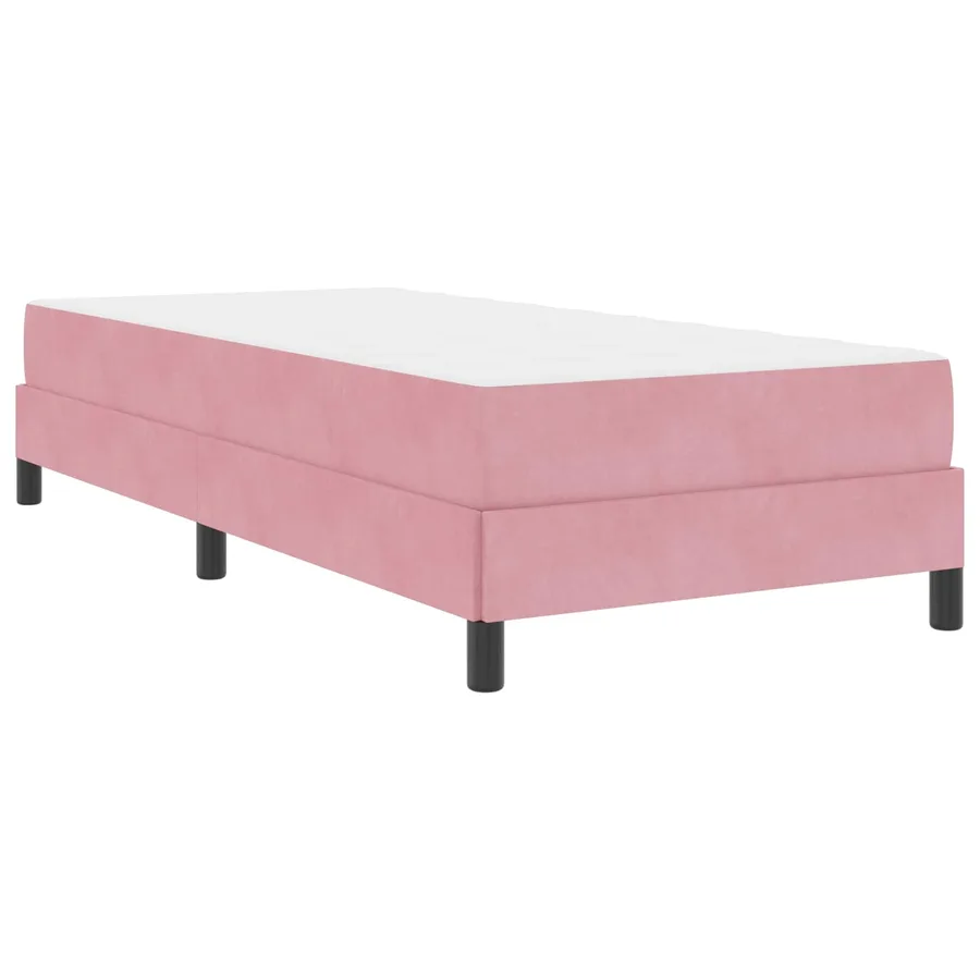 Lit à ressorts avec matelas Rose 80 x 200 cm tissu - 2