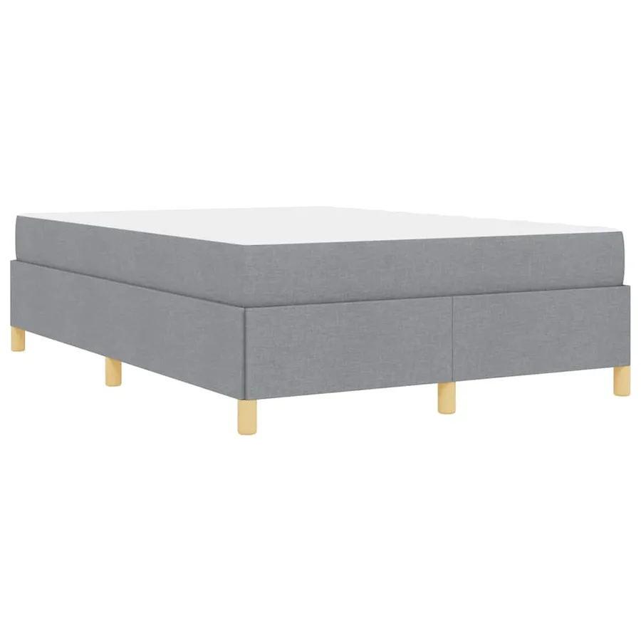 Cadre de lit avec matelas Gris clair 140 x 190 cm tissu - 9