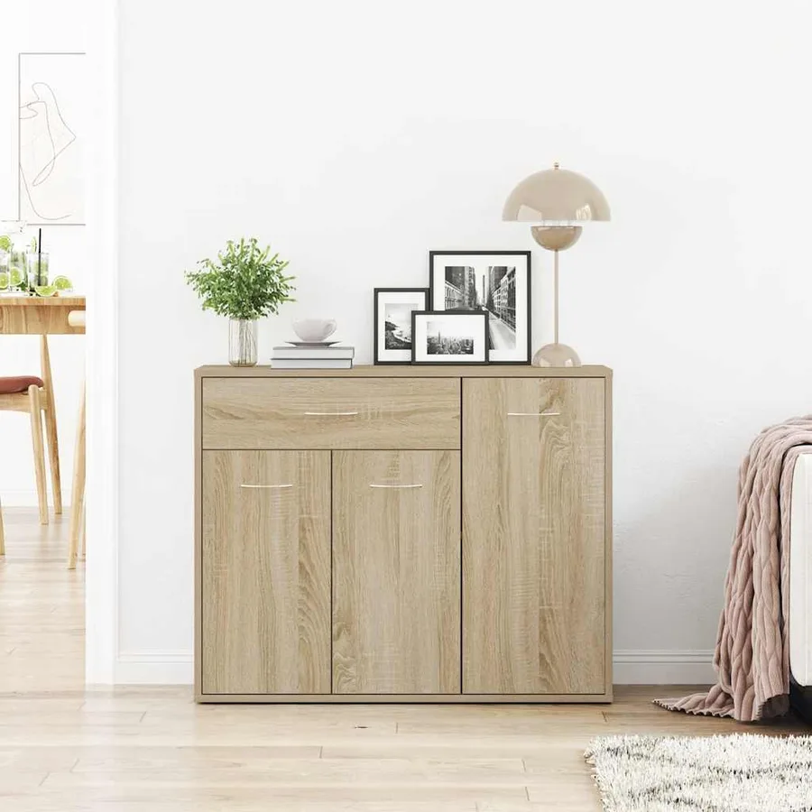 Buffet Chêne sonoma 88x30x70 cm Bois d'ingénierie - 3