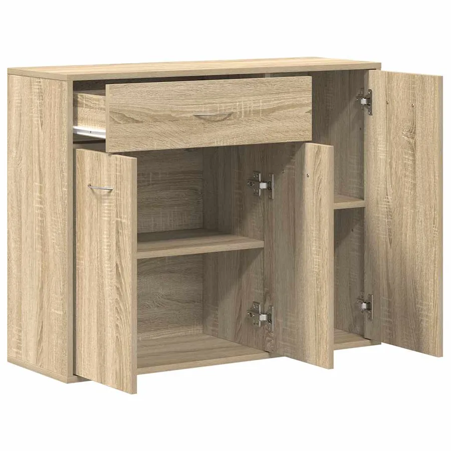 Buffet Chêne sonoma 88x30x70 cm Bois d'ingénierie - 5
