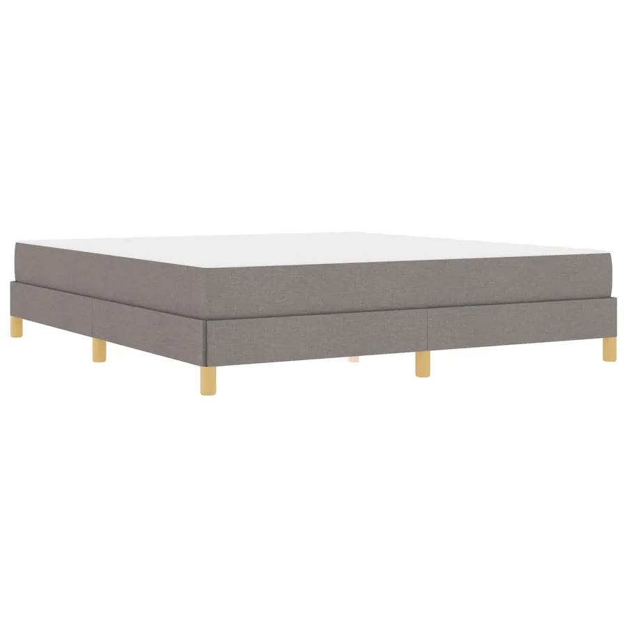 Lit à ressorts avec matelas Taupe 180 x 200 cm tissu - 4