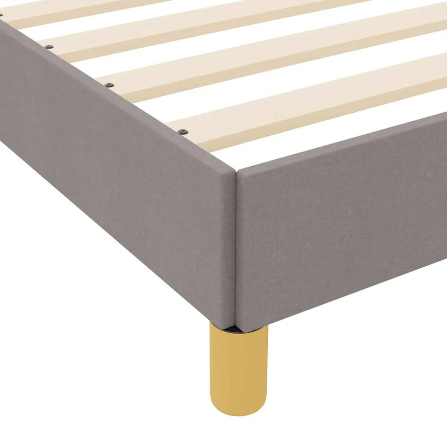 Lit à ressorts avec matelas Taupe 180 x 200 cm tissu - 8