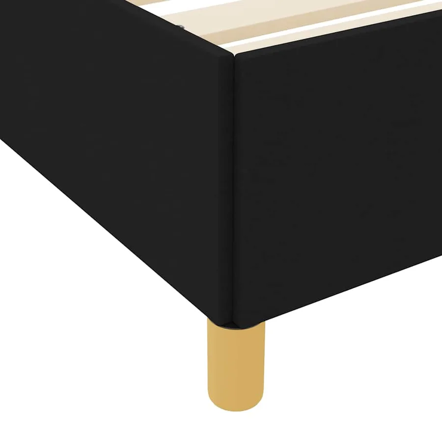 Cadre de lit avec matelas Noir 120 x 200 cm tissu - 10