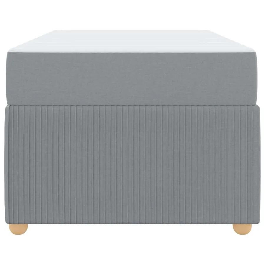 Cadre de lit avec matelas Gris clair 90 x 200 cm tissu - 7