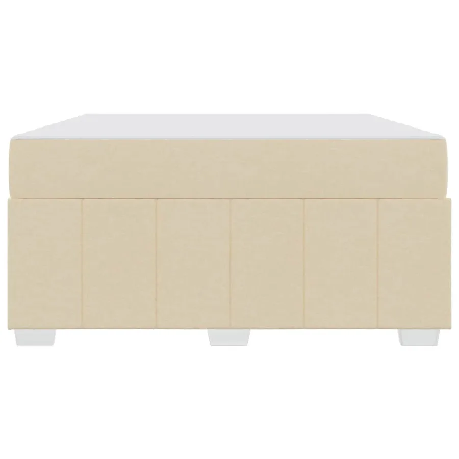Cadre de lit avec matelas Crème 160 x 200 cm tissu - 7