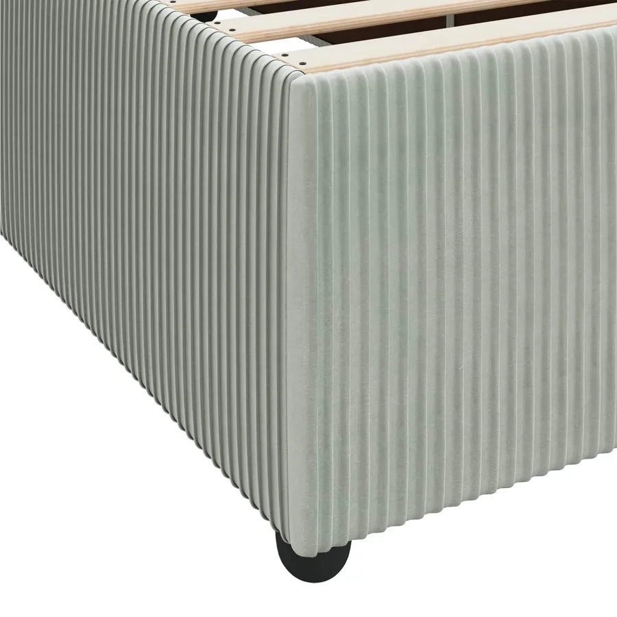 Cadre de lit avec matelas Gris clair 160 x 200 cm tissu - 9
