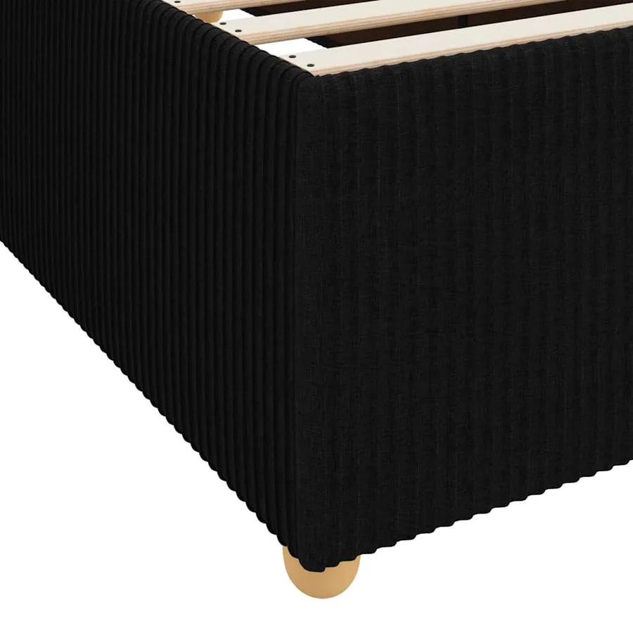 Cadre de lit avec matelas Noir 90 x 200 cm tissu - 10