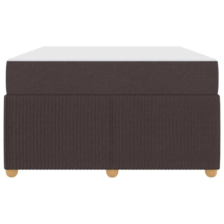 Cadre de lit avec matelas Marron foncé 120 x 200 cm tissu - 5