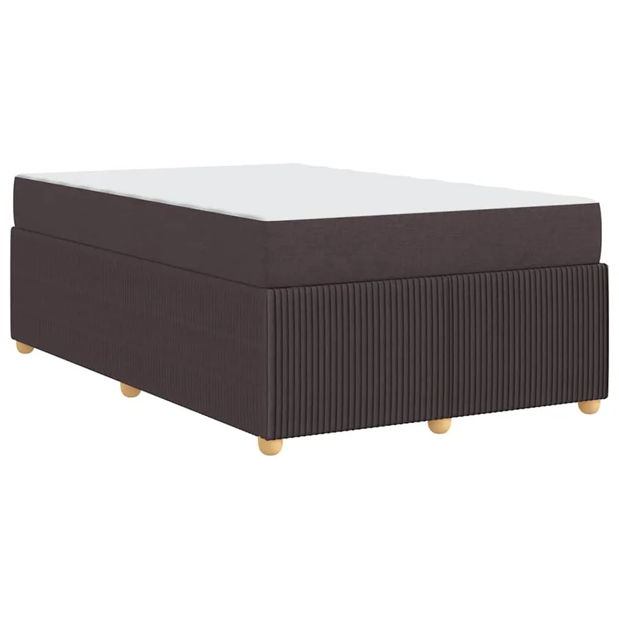 Cadre de lit avec matelas Marron foncé 120 x 200 cm tissu - 7