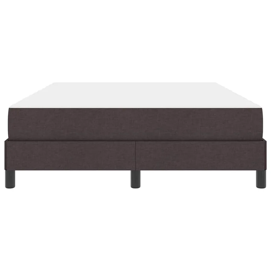 Lit à ressorts avec matelas Marron foncé 160 x 200 cm tissu - 7