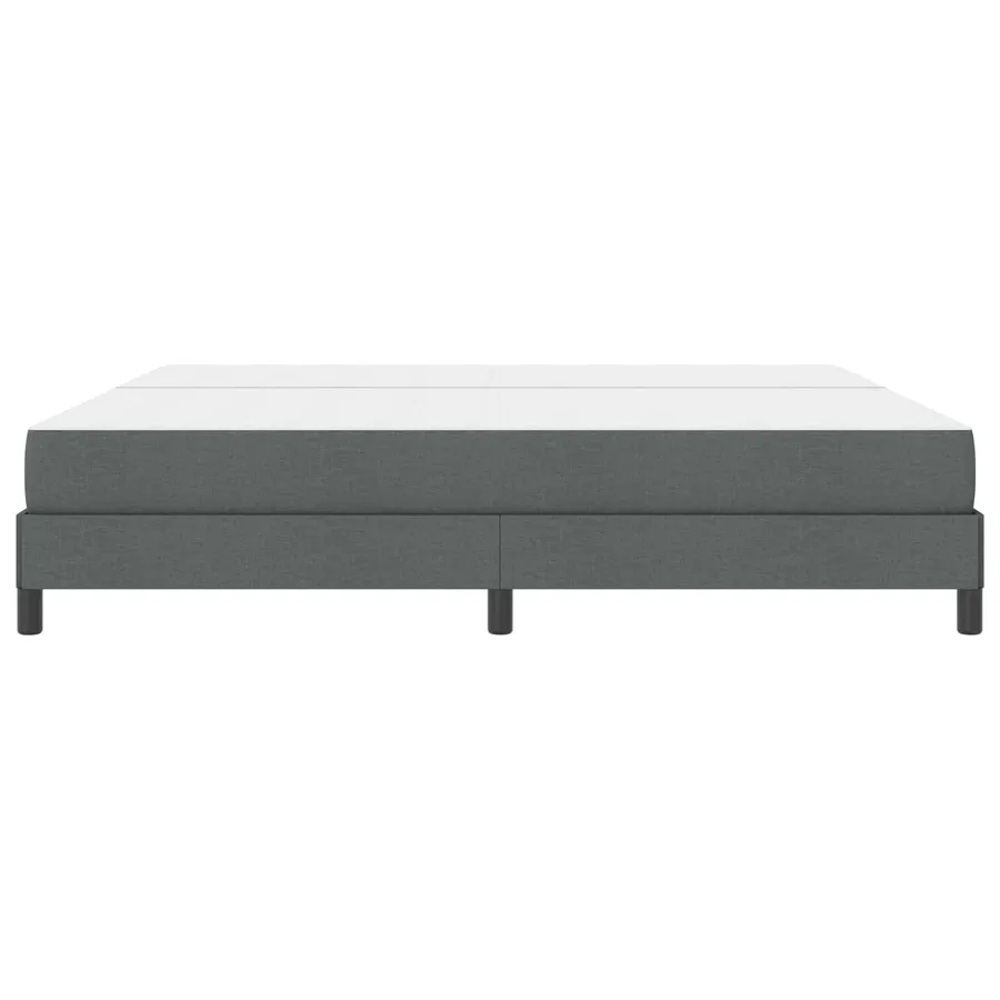 Lit à ressorts avec matelas Gris foncé 200 x 200 cm tissu - 5