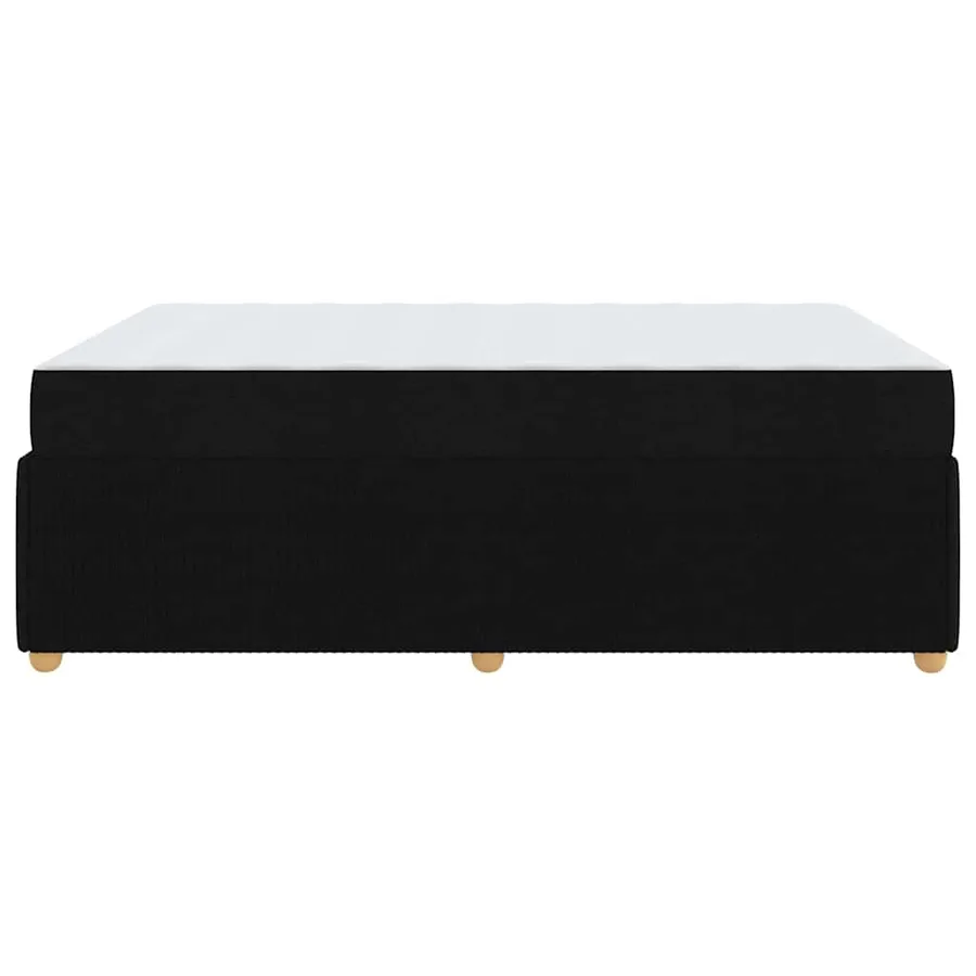 Cadre de lit avec matelas Noir 140 x 200 cm tissu - 6