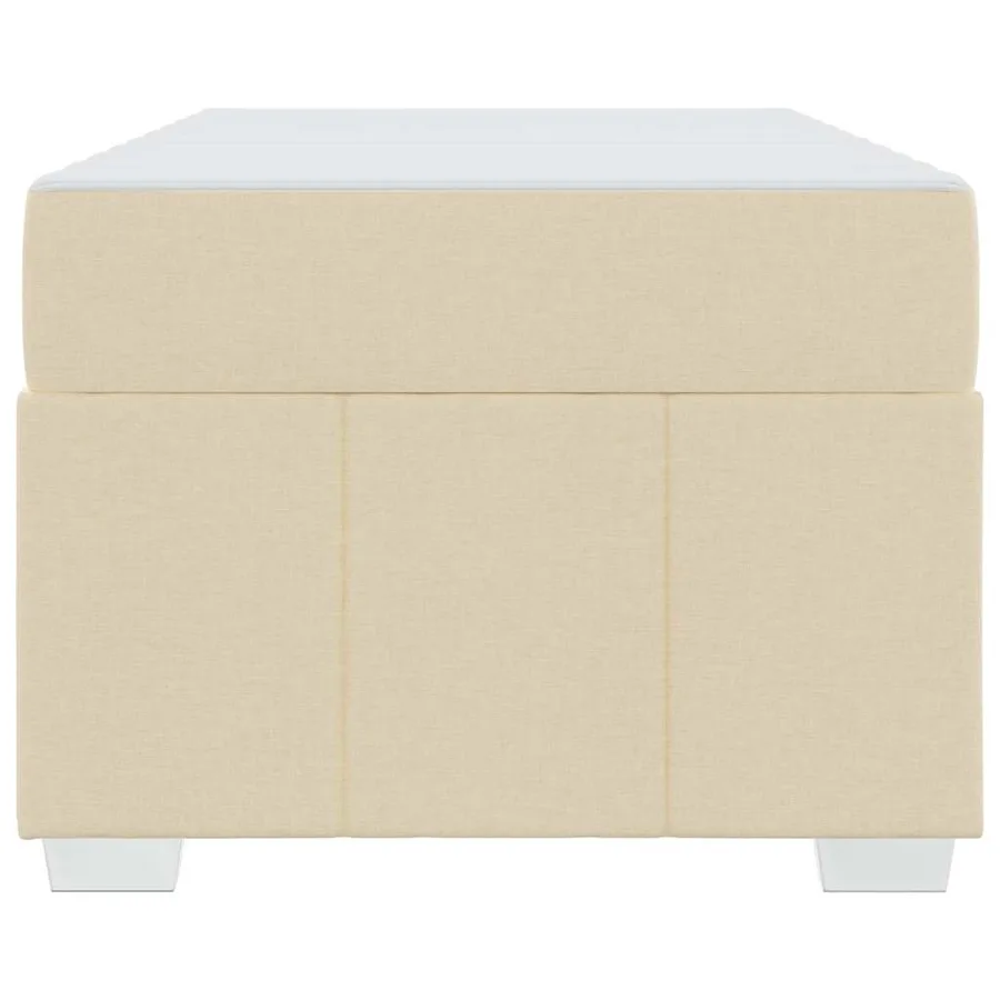 Cadre de lit avec matelas Crème 100 x 200 cm tissu - 7