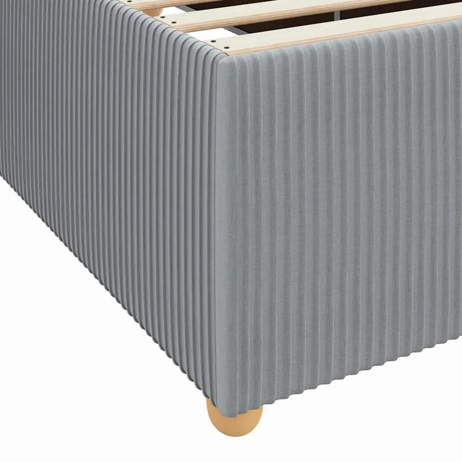 Cadre de lit avec matelas Gris clair 80 x 200 cm tissu - 8