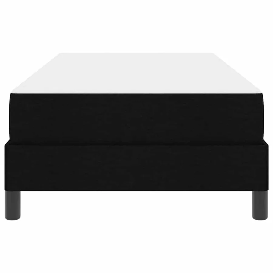 Lit à ressorts avec matelas Noir 100 x 200 cm tissu - 7