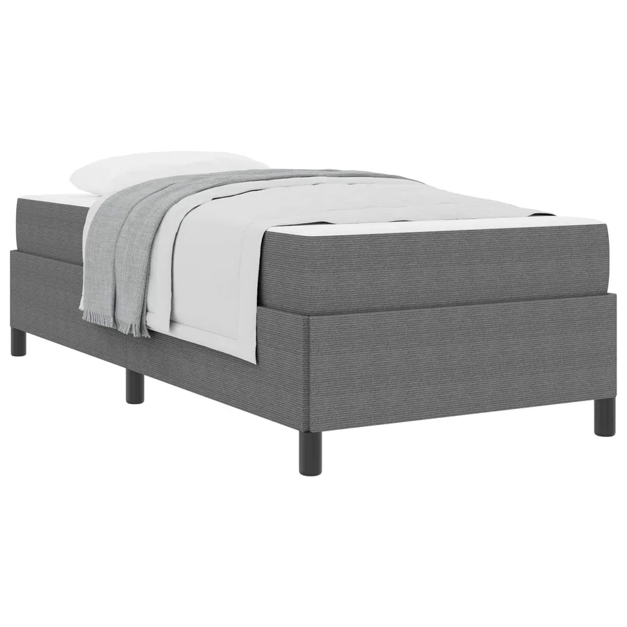 Cadre de lit avec matelas Gris clair 100 x 200 cm tissu - 2