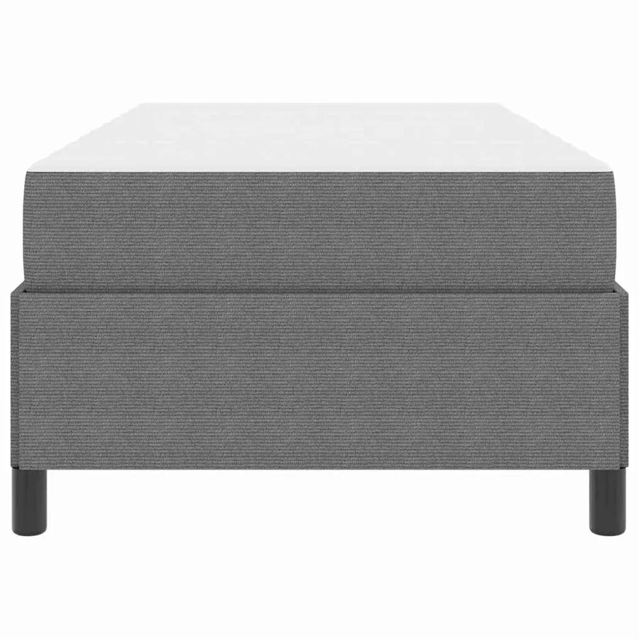 Cadre de lit avec matelas Gris clair 100 x 200 cm tissu - 5