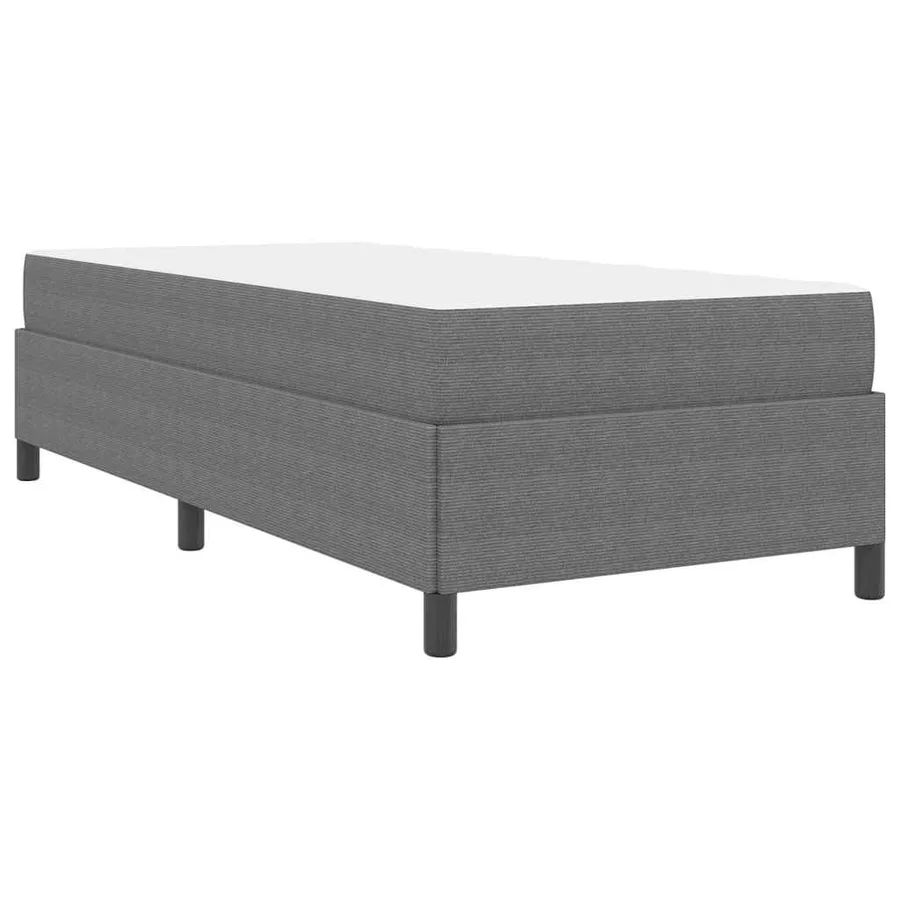 Cadre de lit avec matelas Gris clair 100 x 200 cm tissu - 7