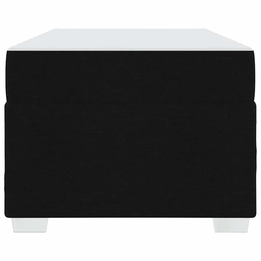 Cadre de lit avec matelas Noir 80 x 200 cm tissu - 5