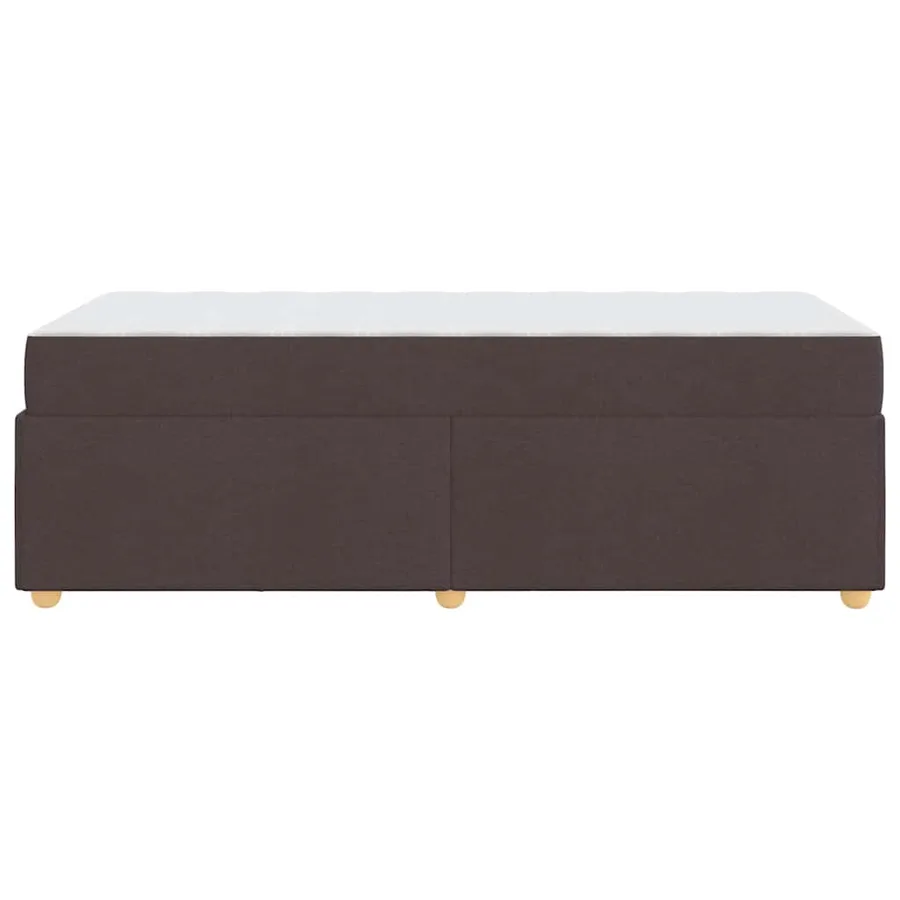Cadre de lit avec matelas Marron foncé 90 x 200 cm tissu - 6