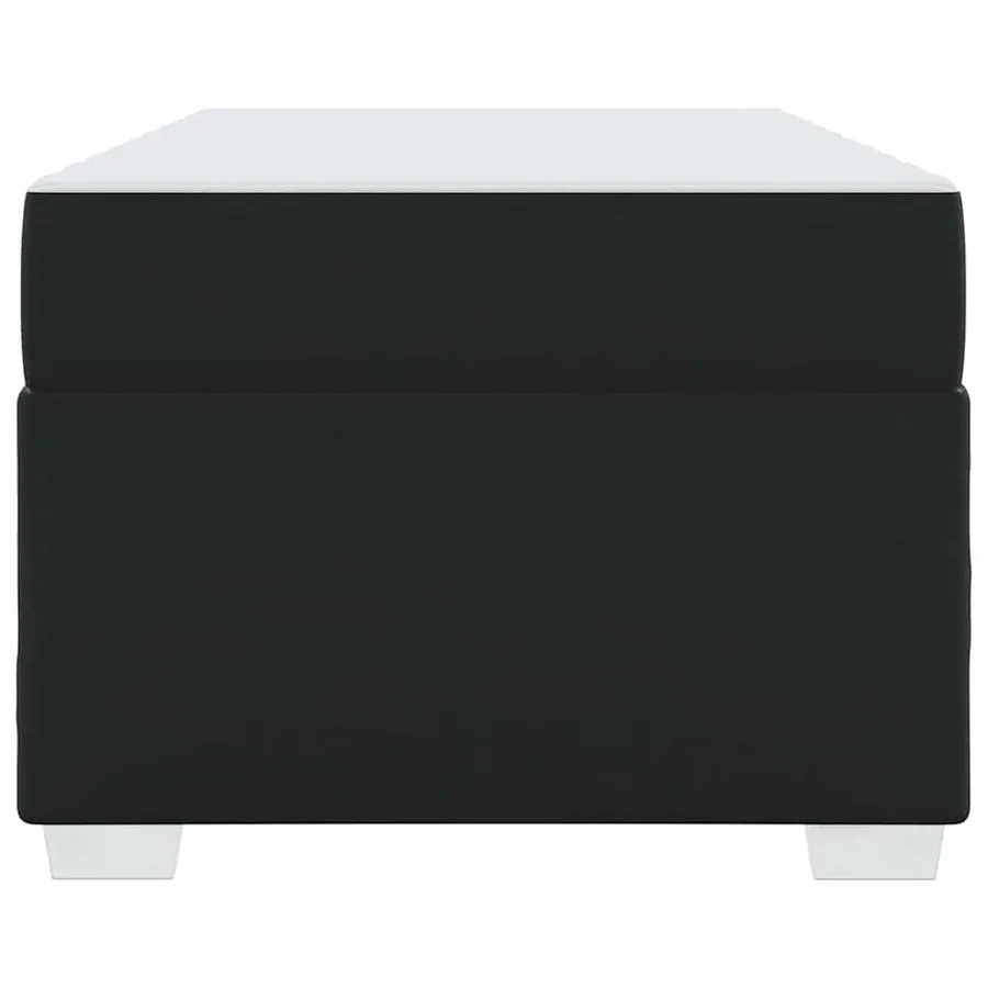 Cadre de lit avec matelas Noir 90 x 200 cm tissu - 5