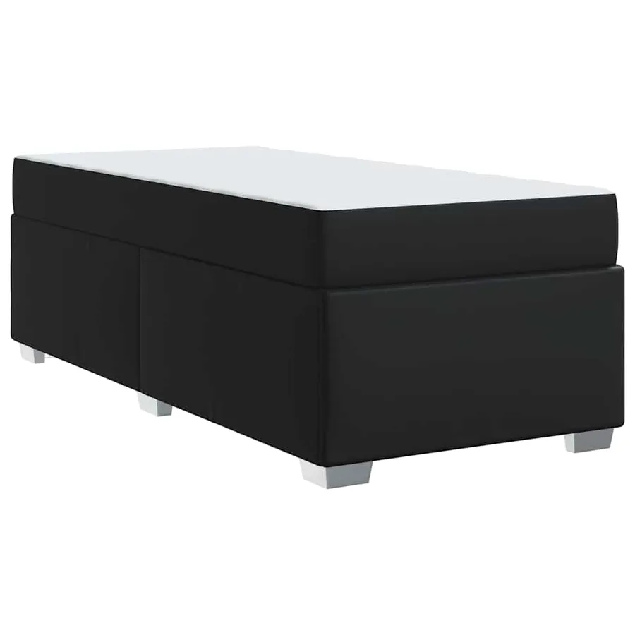 Cadre de lit avec matelas Noir 90 x 200 cm tissu - 7