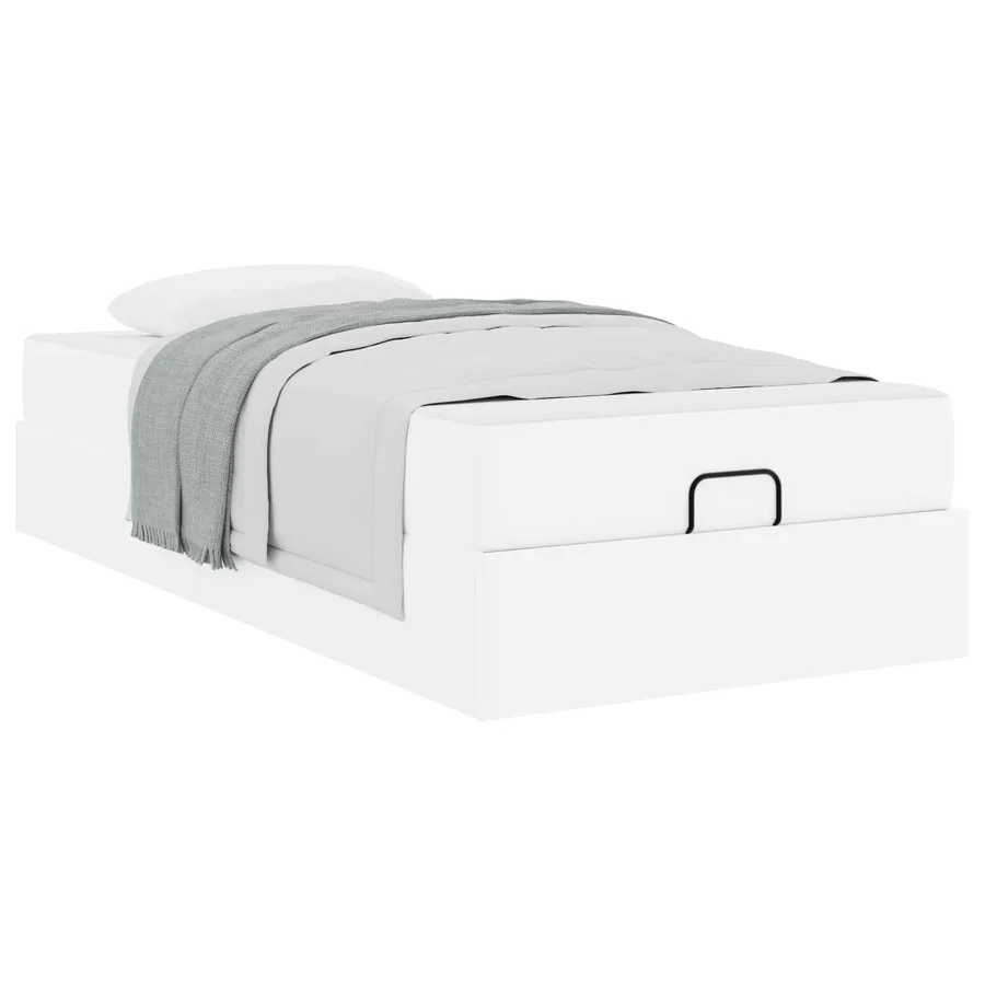 Cadre de lit avec matelas Autre 2 pcs Blanc PVC - 3