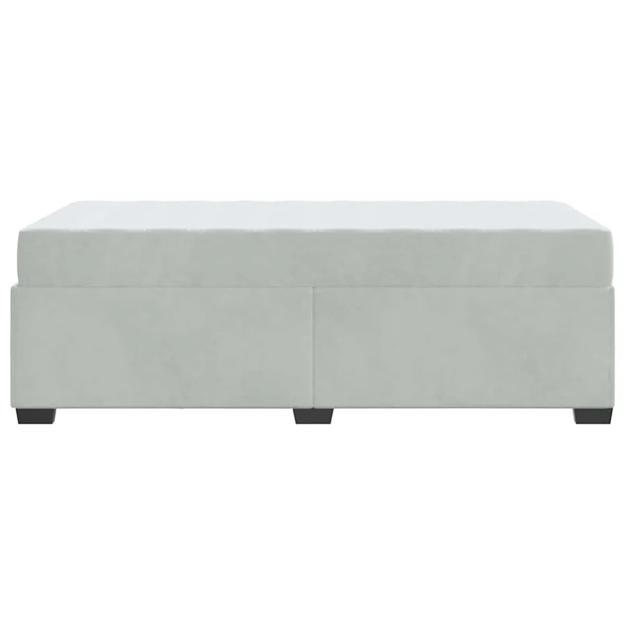 Cadre de lit avec matelas Gris clair 90 x 190 cm tissu - 6