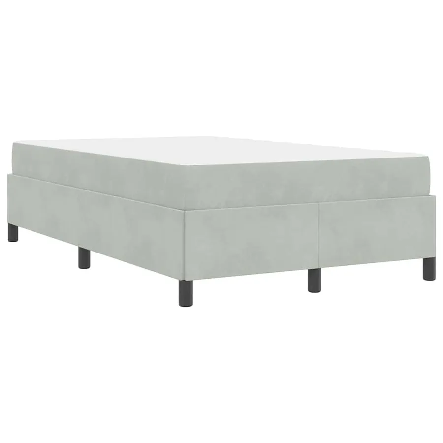 Cadre de lit avec matelas Gris clair 120 x 200 cm tissu - 9