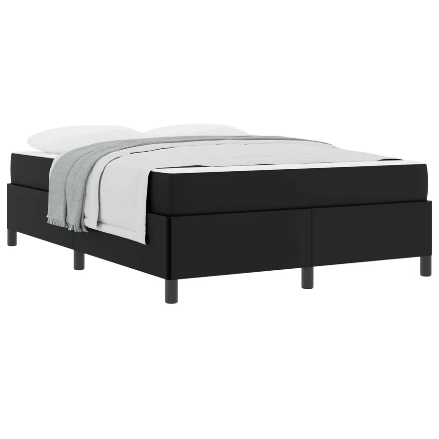 Cadre de lit avec matelas Noir 160 x 200 cm tissu - 2