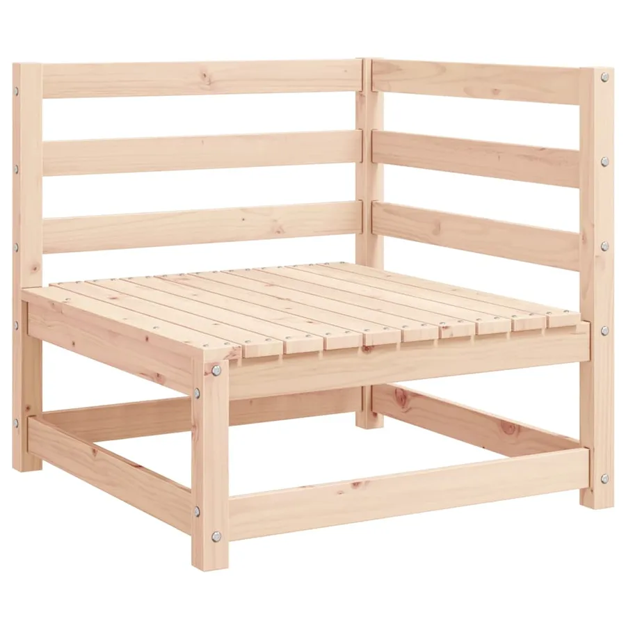 Canapés d'angle de jardin 2pcs avec coussins Bois de pin massif - 2