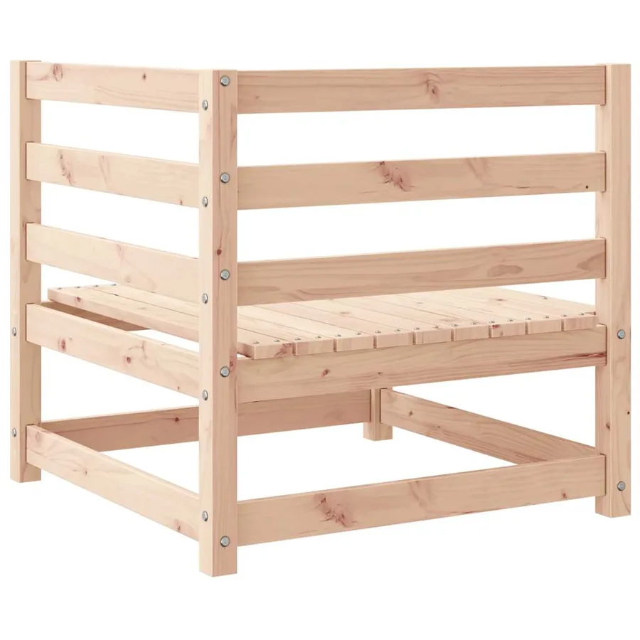 Canapés d'angle de jardin 2pcs avec coussins Bois de pin massif - 5