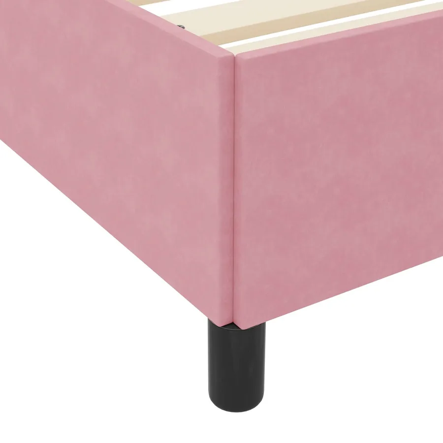 Cadre de lit avec matelas Rose 160 x 200 cm tissu - 8