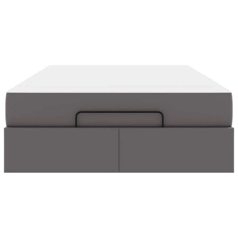 Cadre de lit avec matelas Autre 2 pcs Gris PVC - 7
