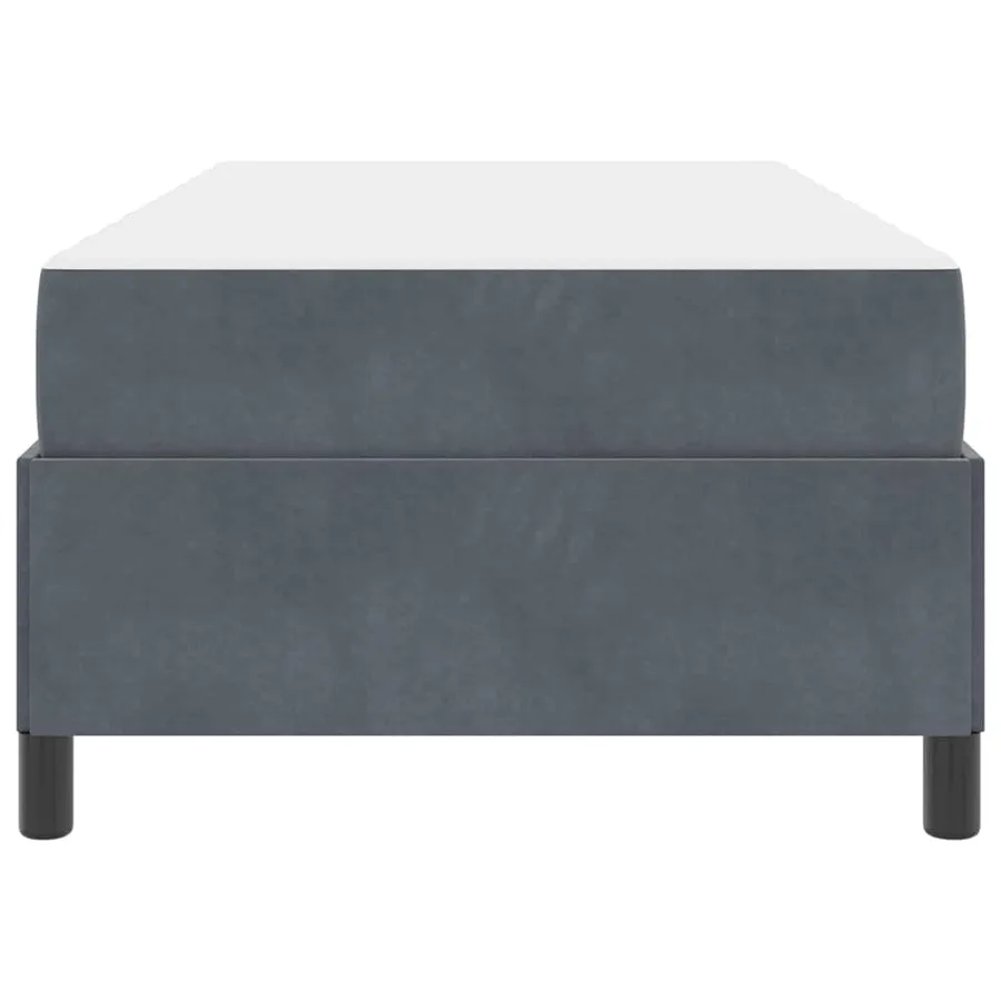 Cadre de lit avec matelas Gris foncé 90 x 200 cm tissu - 7