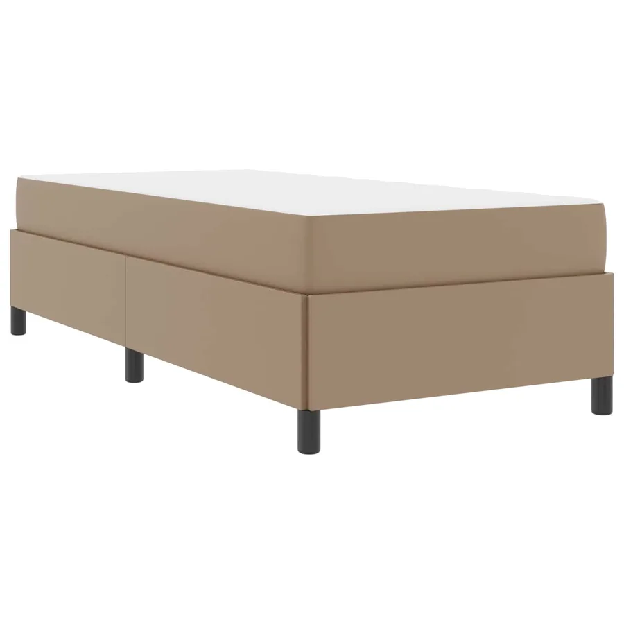 Cadre de lit avec matelas Cappuccino 90 x 200 cm tissu - 4