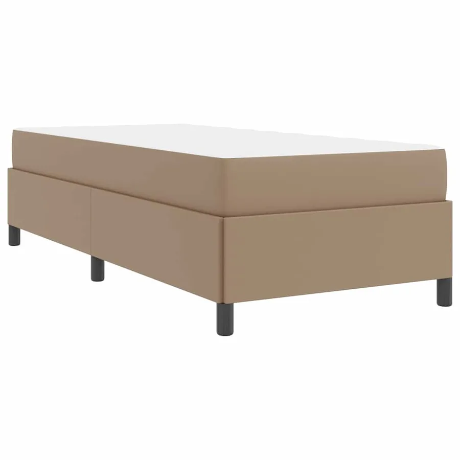 Cadre de lit avec matelas Cappuccino 90 x 200 cm tissu - 9
